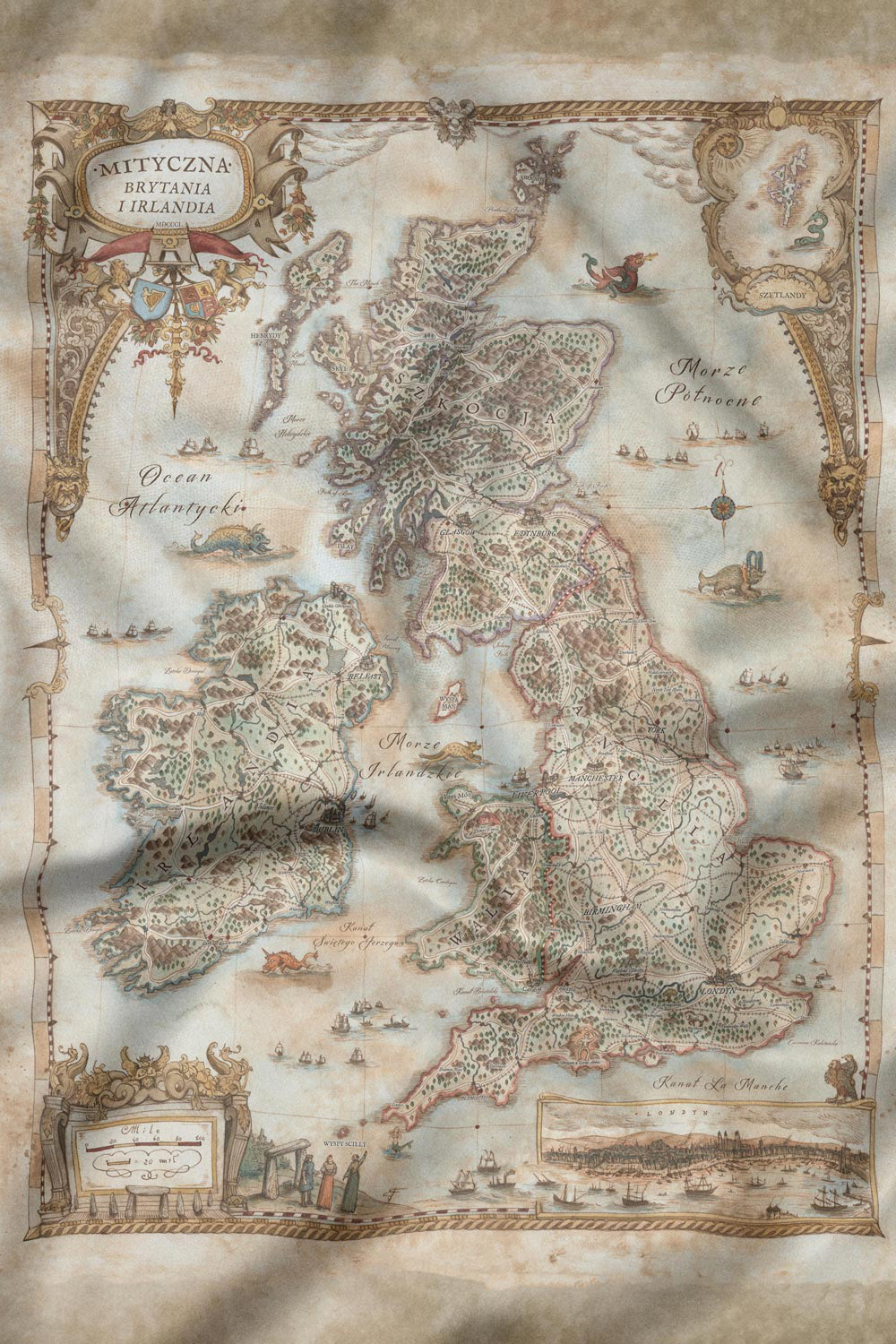 Mpa Magicznej Brytanii i Irlandii do gry Vaesen